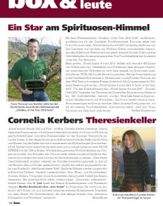 BOX Magazin, Ausgabe Sommer 2016, Artikel Cornelia Kerber, DIE KERBER, Theresienkeller