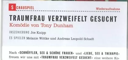 Theater am Puls, Schwetzingen, Traumfrau gesucht